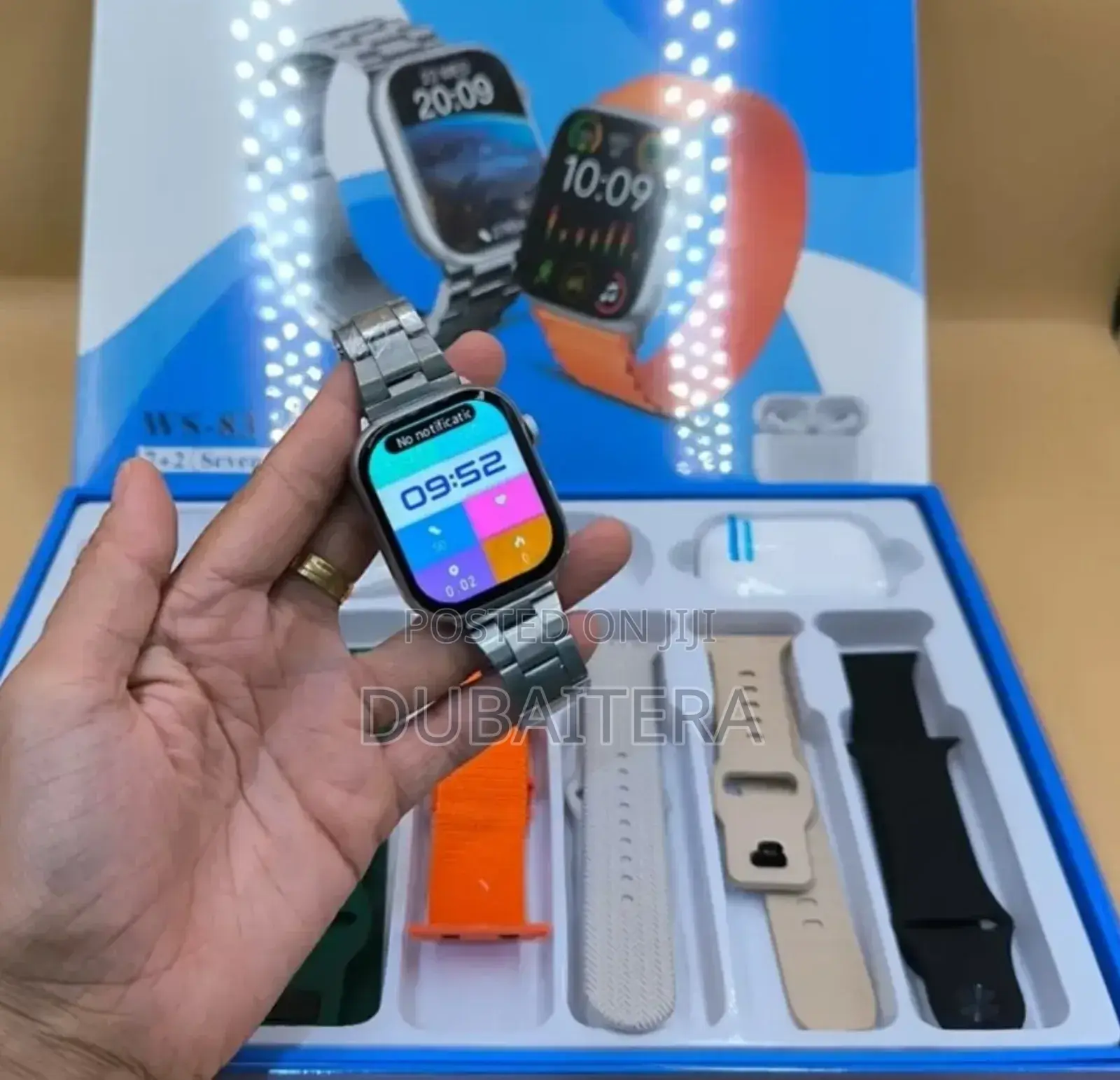 Original Wisme Series 9 Smart Watch With 7 Straps Airpods