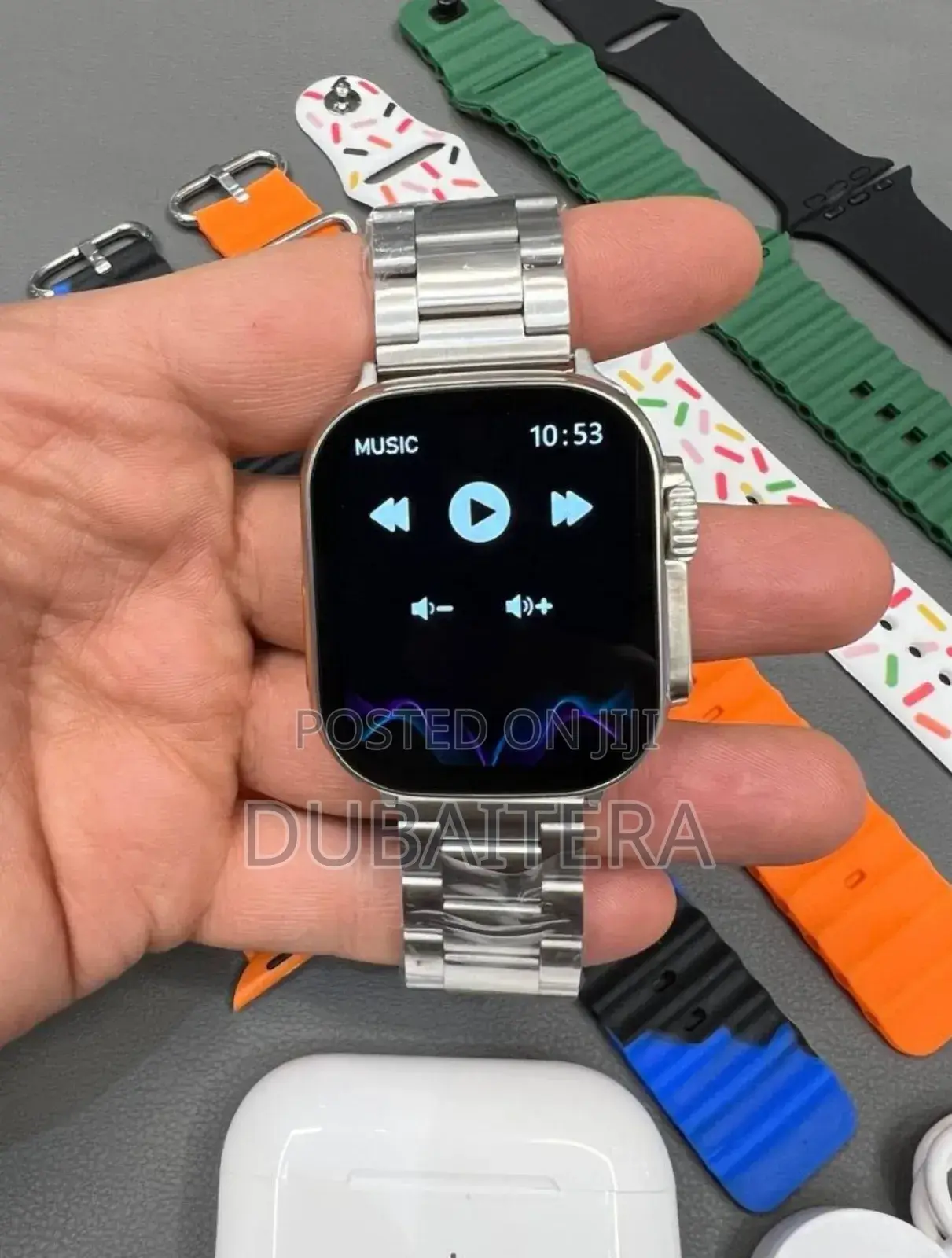 Original Wisme Series 9 Smart Watch With 7 Straps Airpods