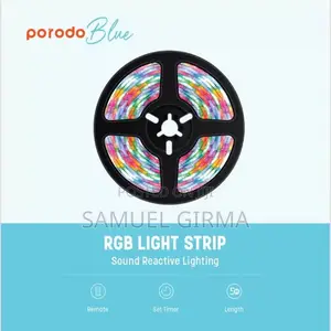 Porodo Blue Sound RGB Strip Light With Remote Control
