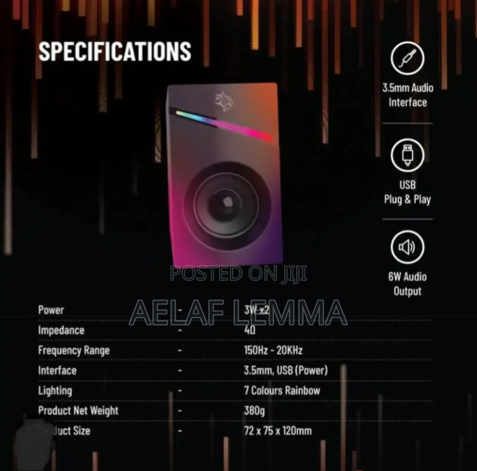 Porodo Gaming Stereo Speakers