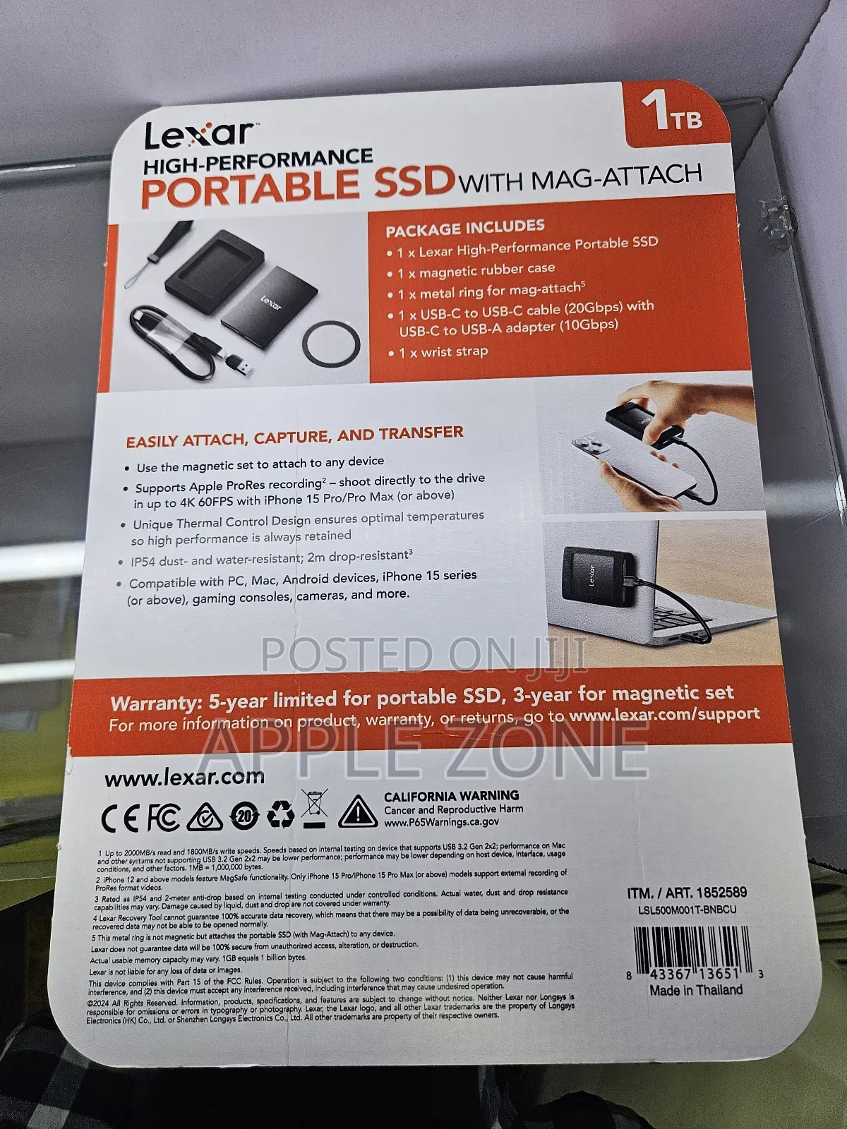 Lexar 1tb Portable SSD With Mag-Attach