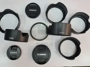 Photo - Camera Lens Hood, Lens Cap, UV Filter