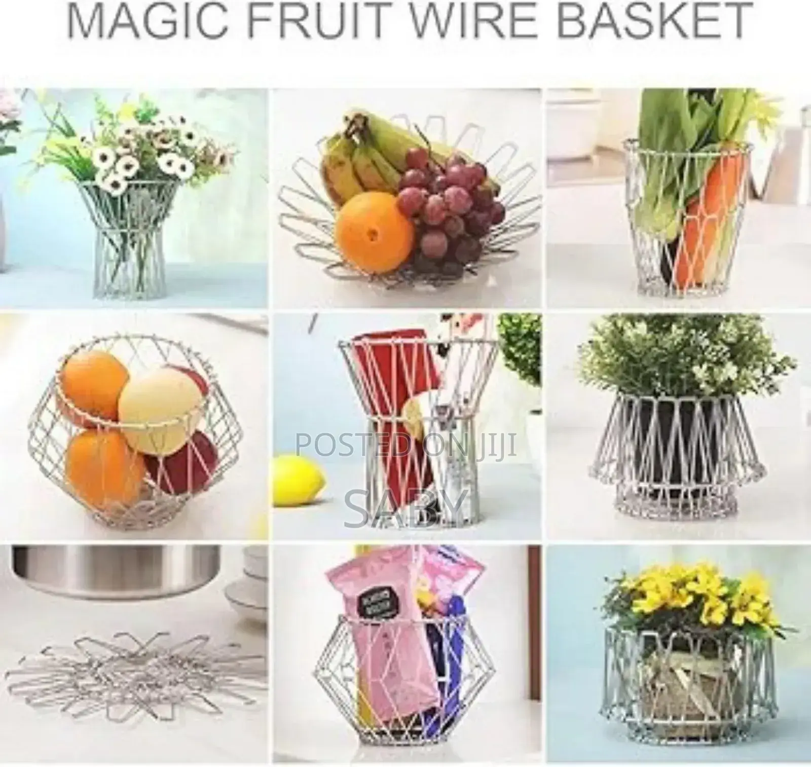 Folding Fruit And Vegetable Basket Golden Colors Only