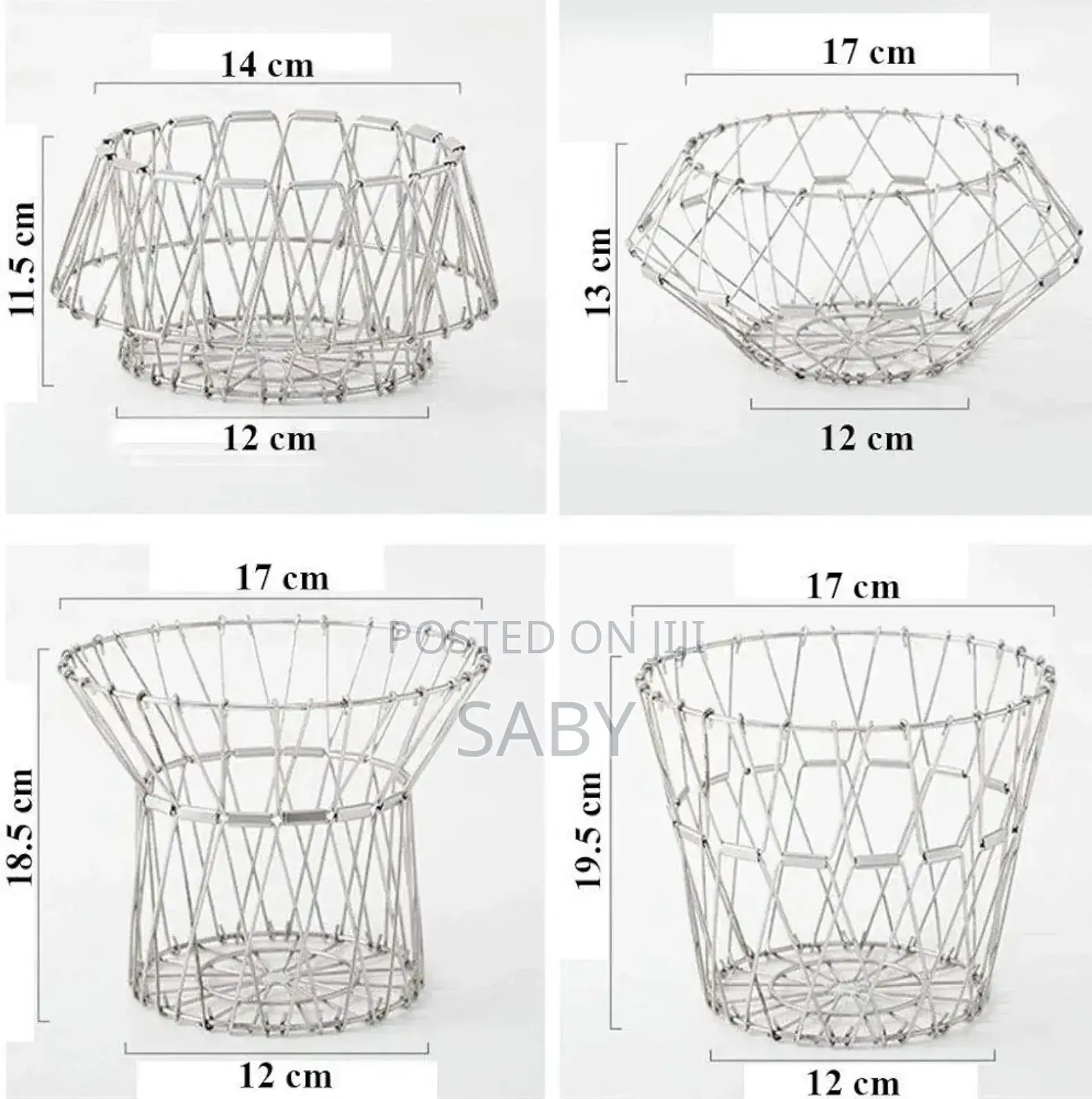 Folding Fruit And Vegetable Basket Golden Colors Only