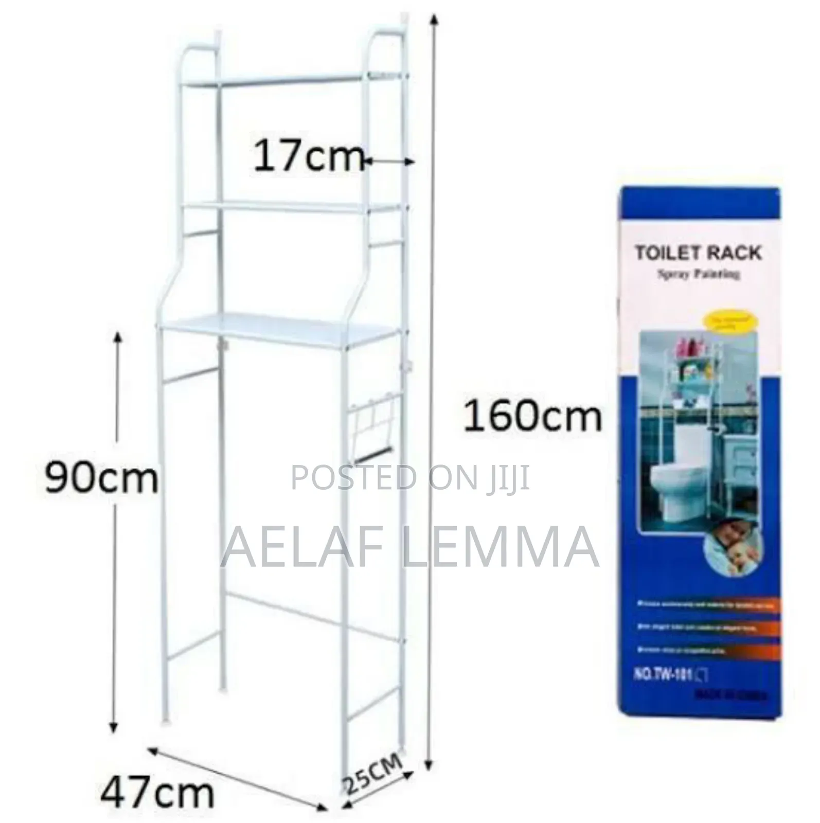 Over Toilet WC Rack ትልቁ Size ሙሉ በሙሉ ብረት