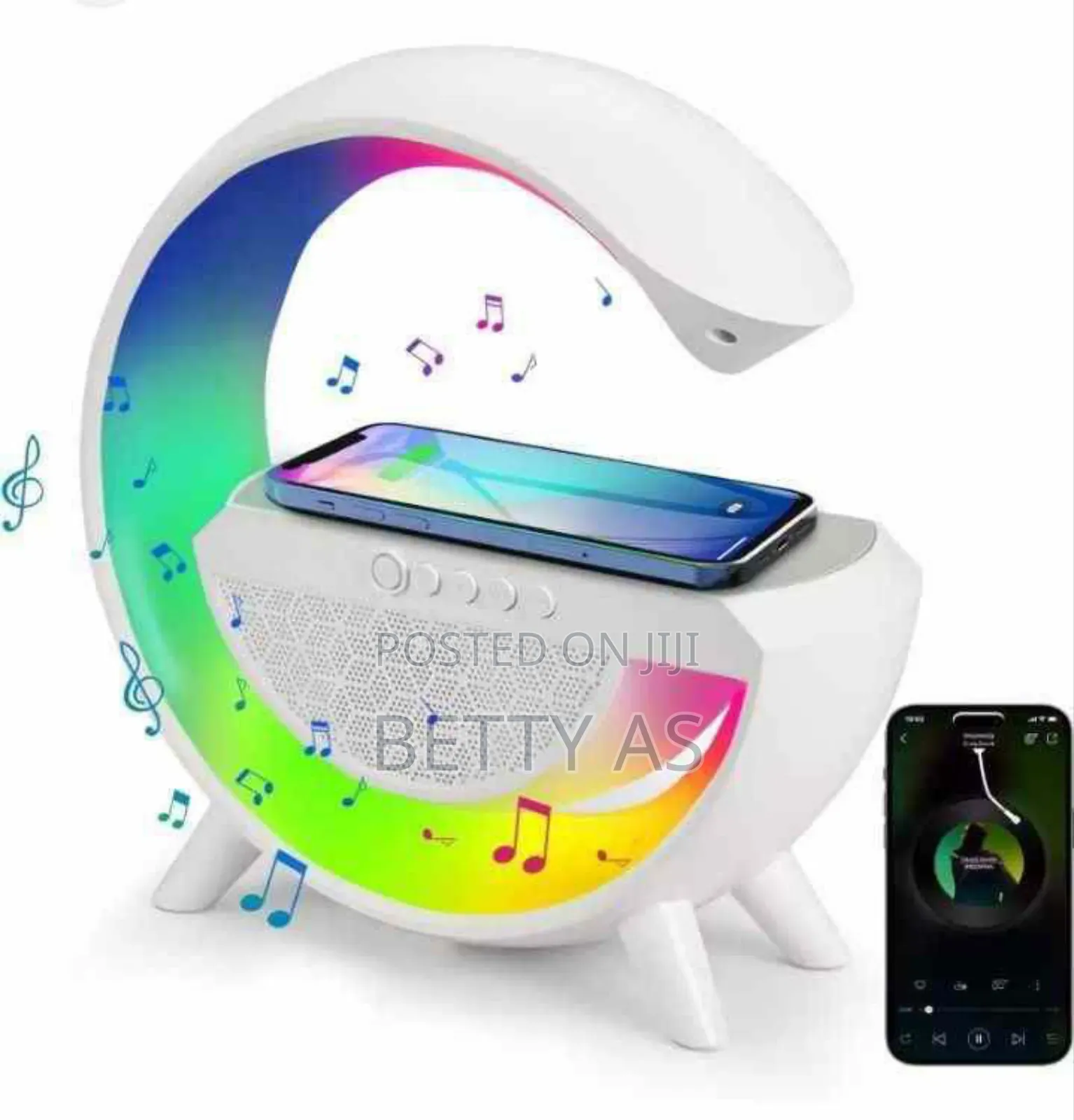 Led Wireless Charging Speaker With Bluetooth Speaker