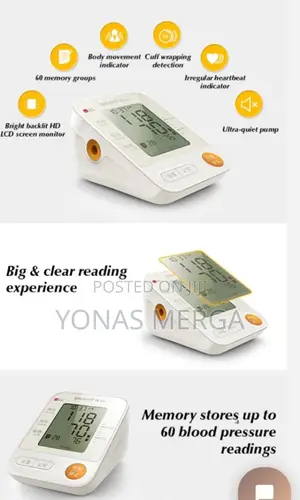 Blood Pressure Monitor Upper Arm/ዲጂታል የደም መለኬያ+Battery Pack