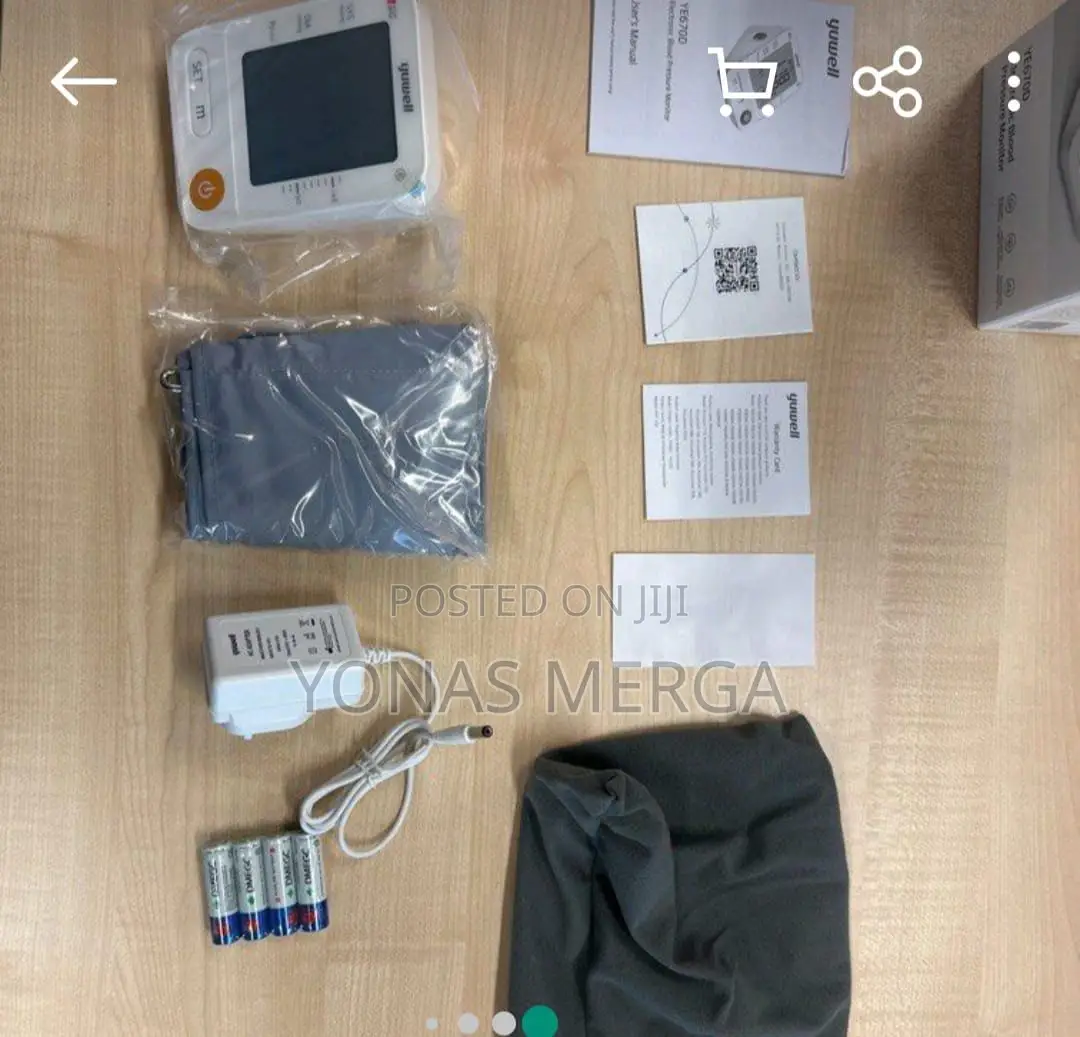 Blood Pressure Monitor Portable LCD Screen Powered Battery