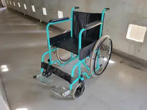 Blue Black ( Base ) Fixed 150 Kg Manual Folding Wheelchair
