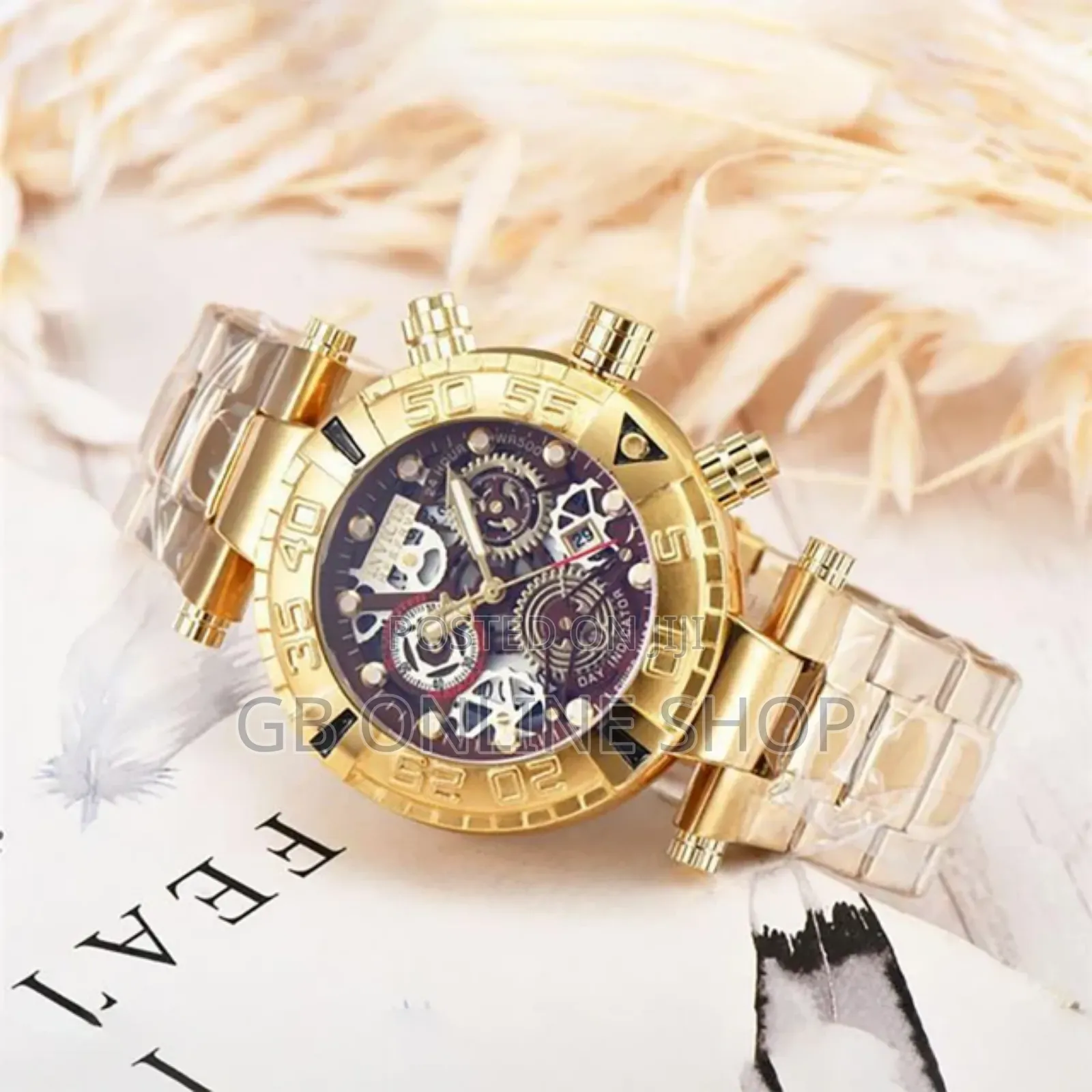 New Metal Large Dial Mechanical Style Men's Watch