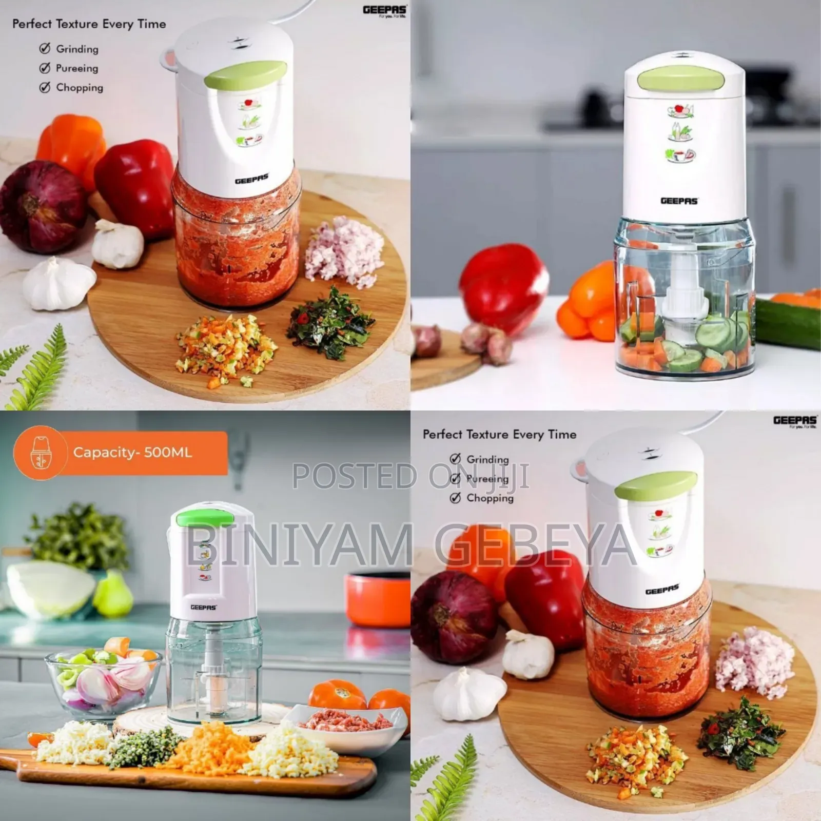 ኦሪጅናል መፍጫ ማሽን Geepas Multi Chopper ለአትክልት, ለስጋ ተመራጭ Motors