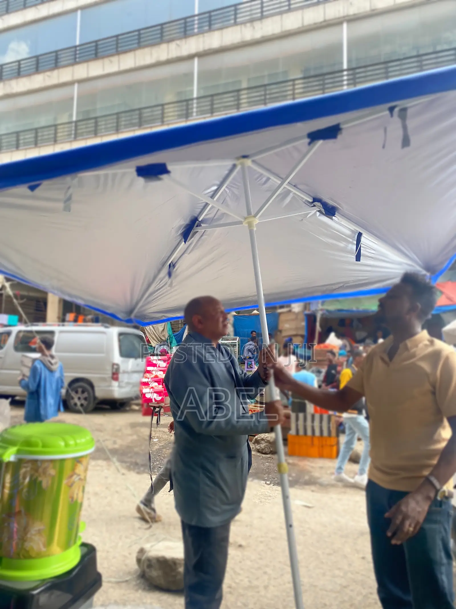 Outside Table Umbrellas./ የጠረቤዛ ጥላዎች