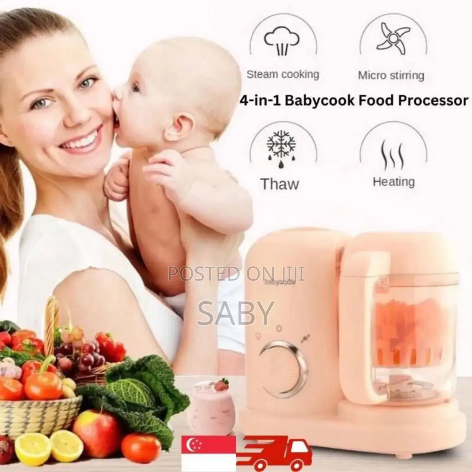 Baby Food Processor With Steamer Grinder