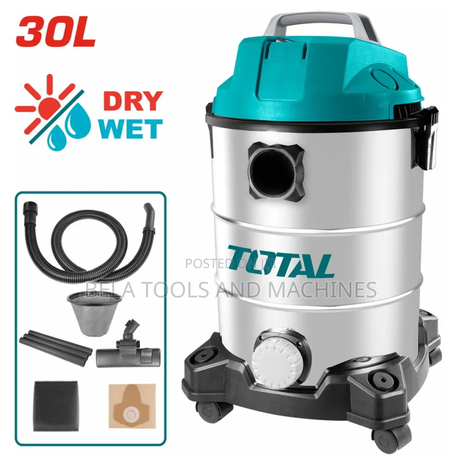 Total Vacuum Cleaner 30 Litter Dry and Wet
