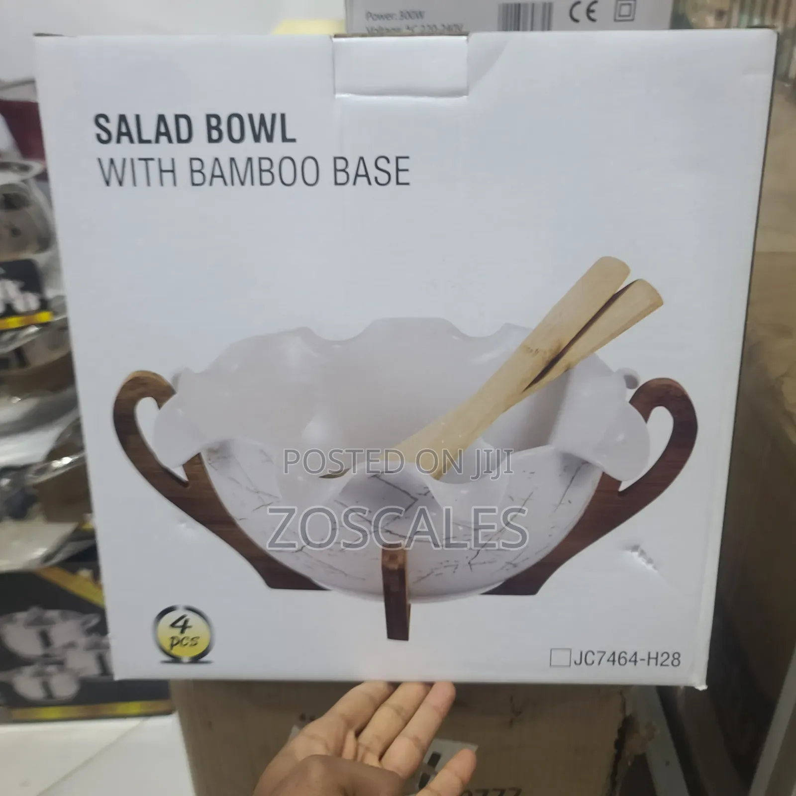 Ceramic Salad Bowl With Stand