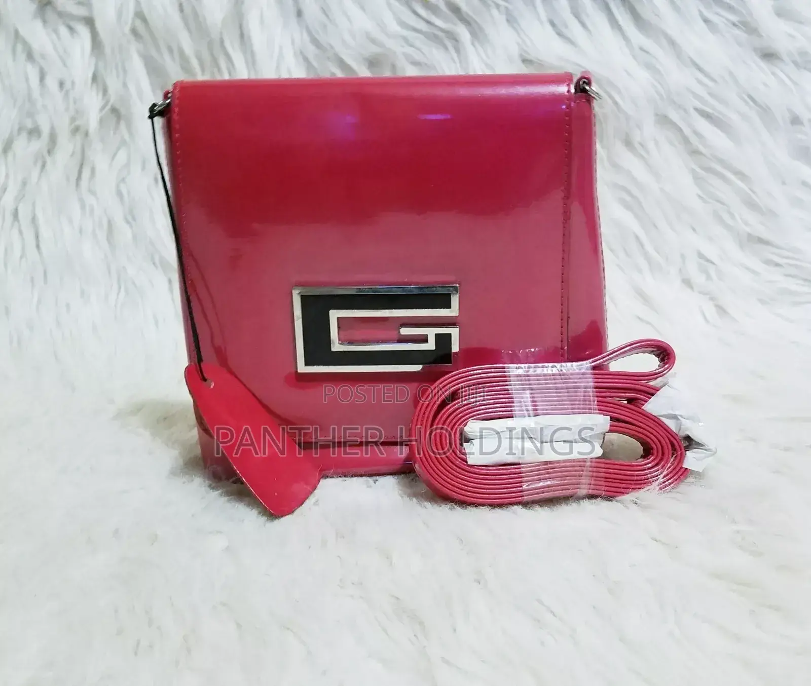 Genuine Gucci Brightside Shoulder Bag Red Leather