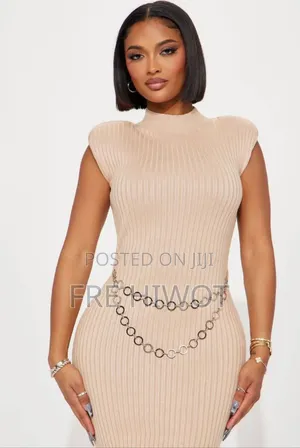 Photo - Amelia Mock Neck Midi Dress - Taupe