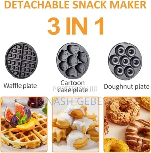 Sokany 3 in 1 Snack Maker(የተለያዩ ብስኩቶች ዶናት መስሪያ