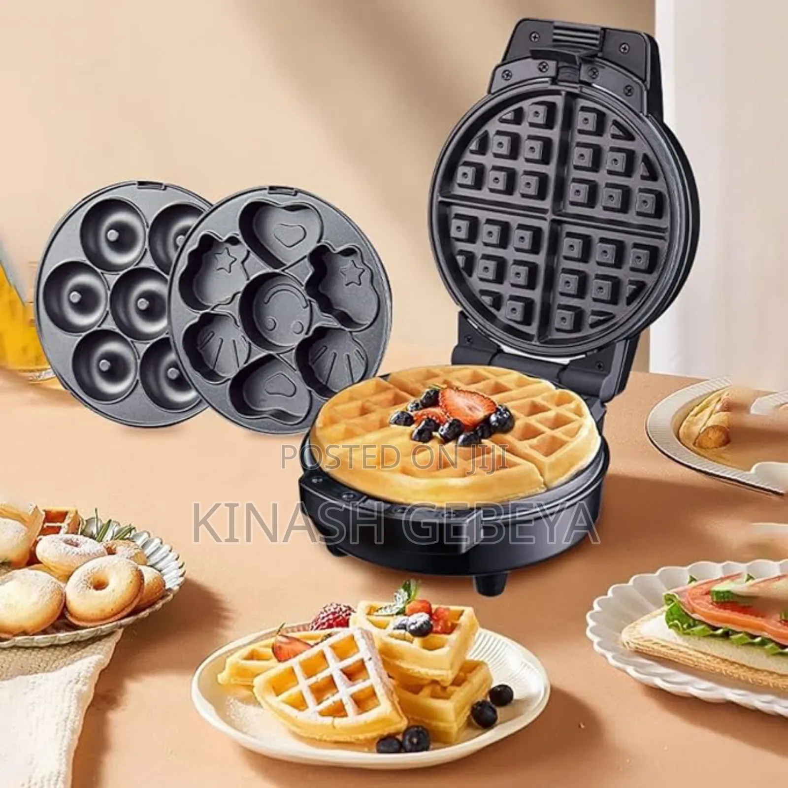 Sokany 3 in 1 Snack Maker(የተለያዩ ብስኩቶች ዶናት መስሪያ