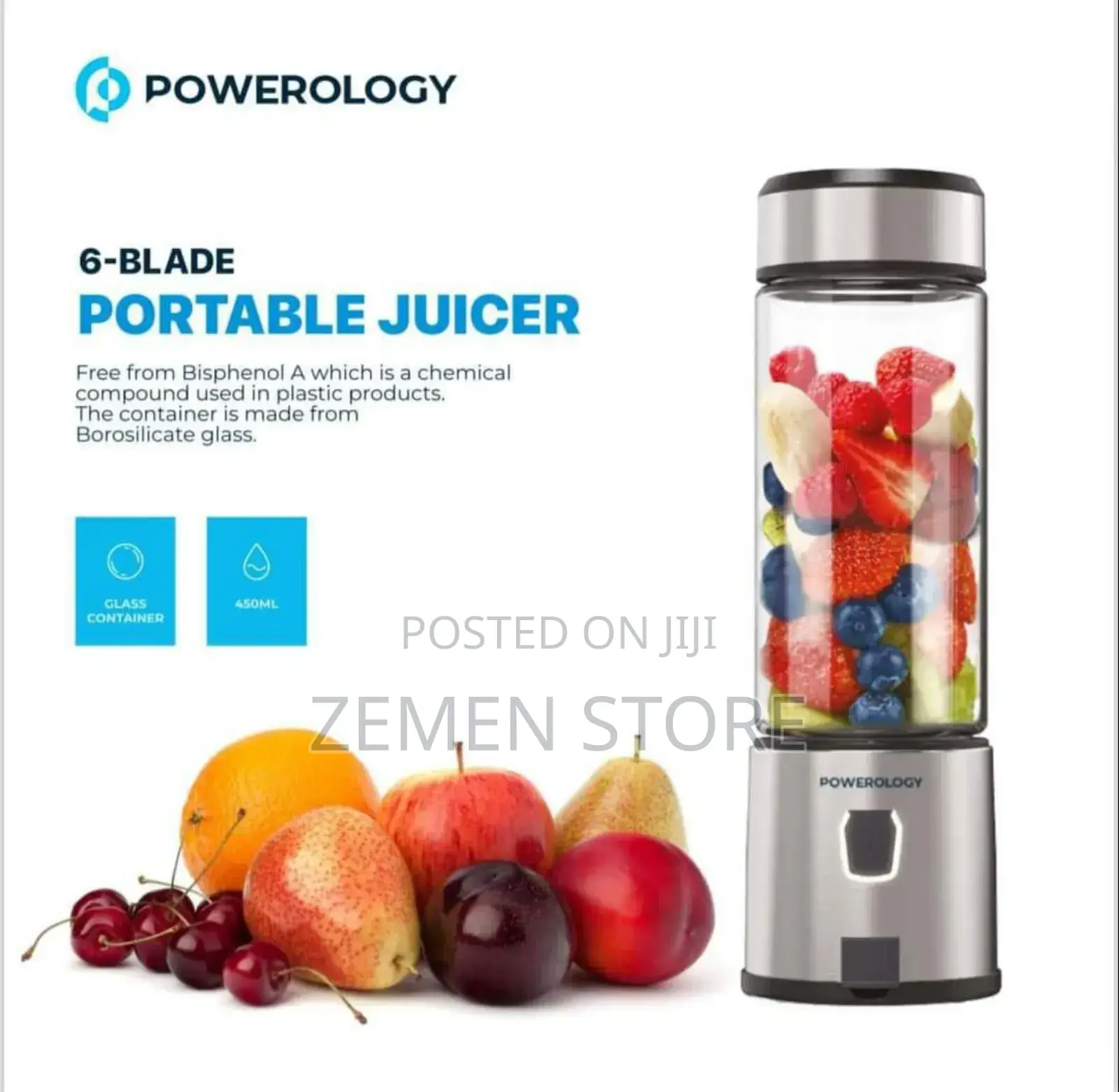 Powerology Ice Crusher Rechargeable Blender