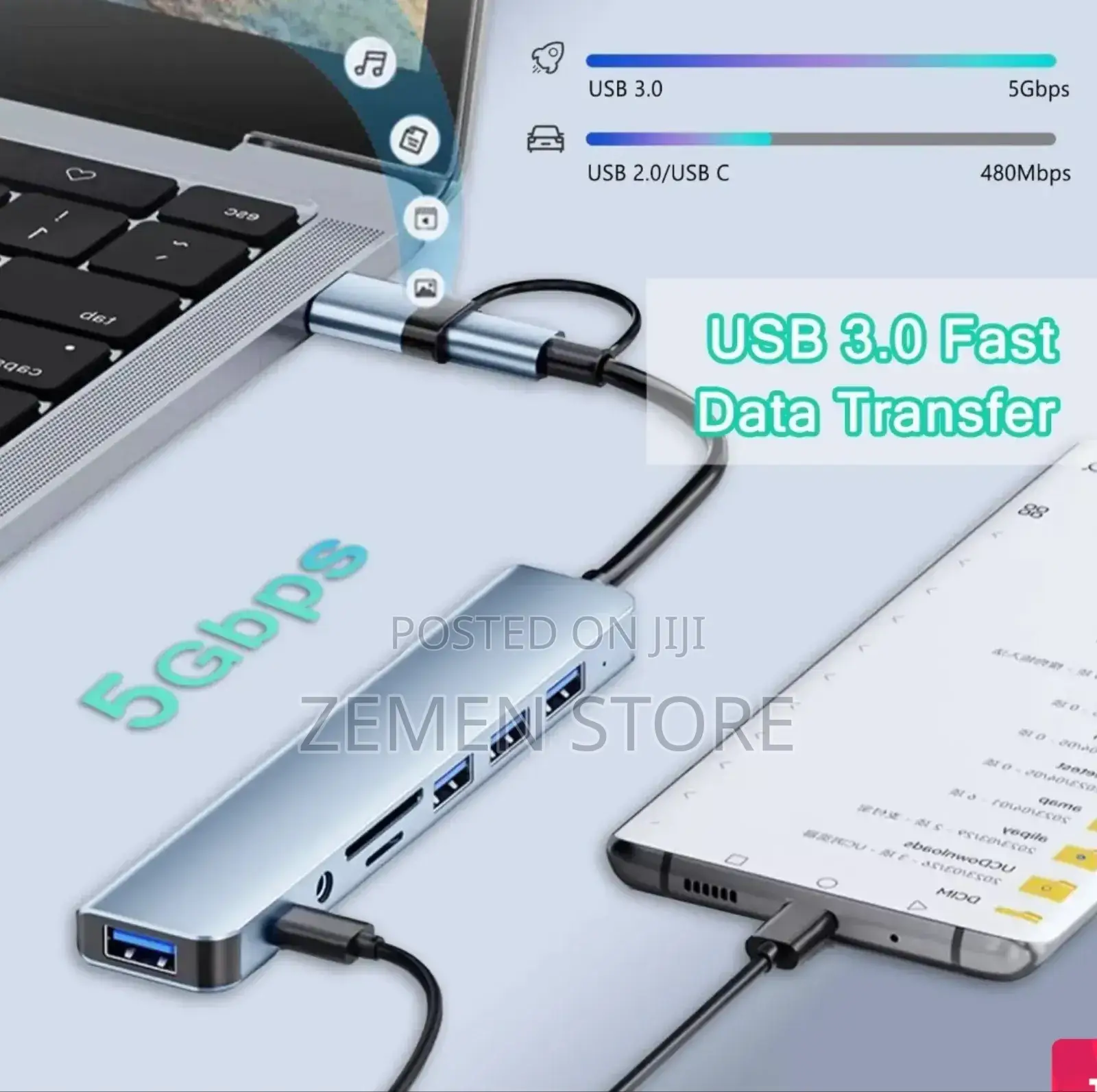 Multifunctional 8in1 Usb Hub Adapter