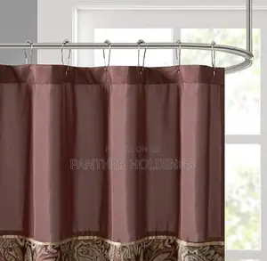 ቅንጡ የመታጠቢያ ቤት መጋረጃ Design Stripe Top Modern Shower Curtain