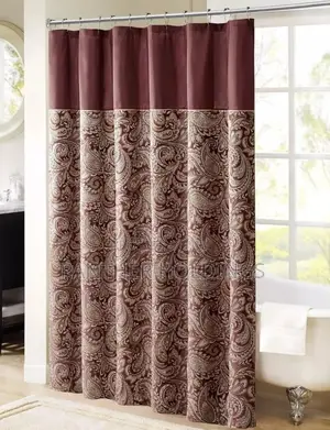 Photo - ቅንጡ የመታጠቢያ ቤት መጋረጃ Design Stripe Top Modern Shower Curtain