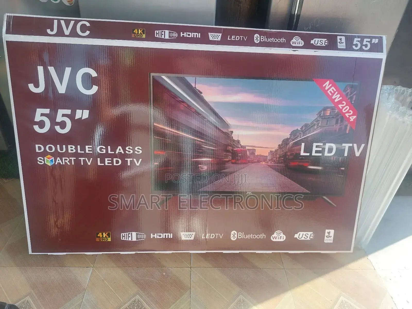 JVC 55 Inch TV Double Glass Smart