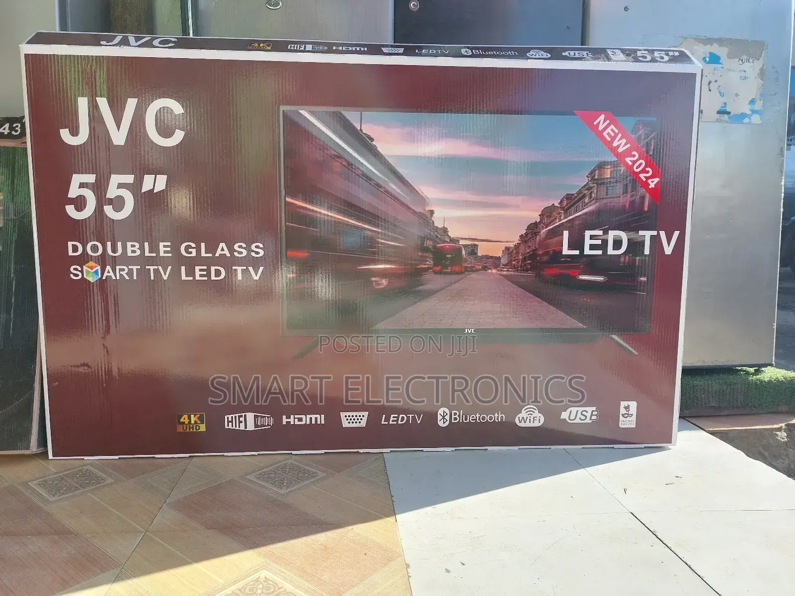 JVC 55 Inch TV Double Glass Smart