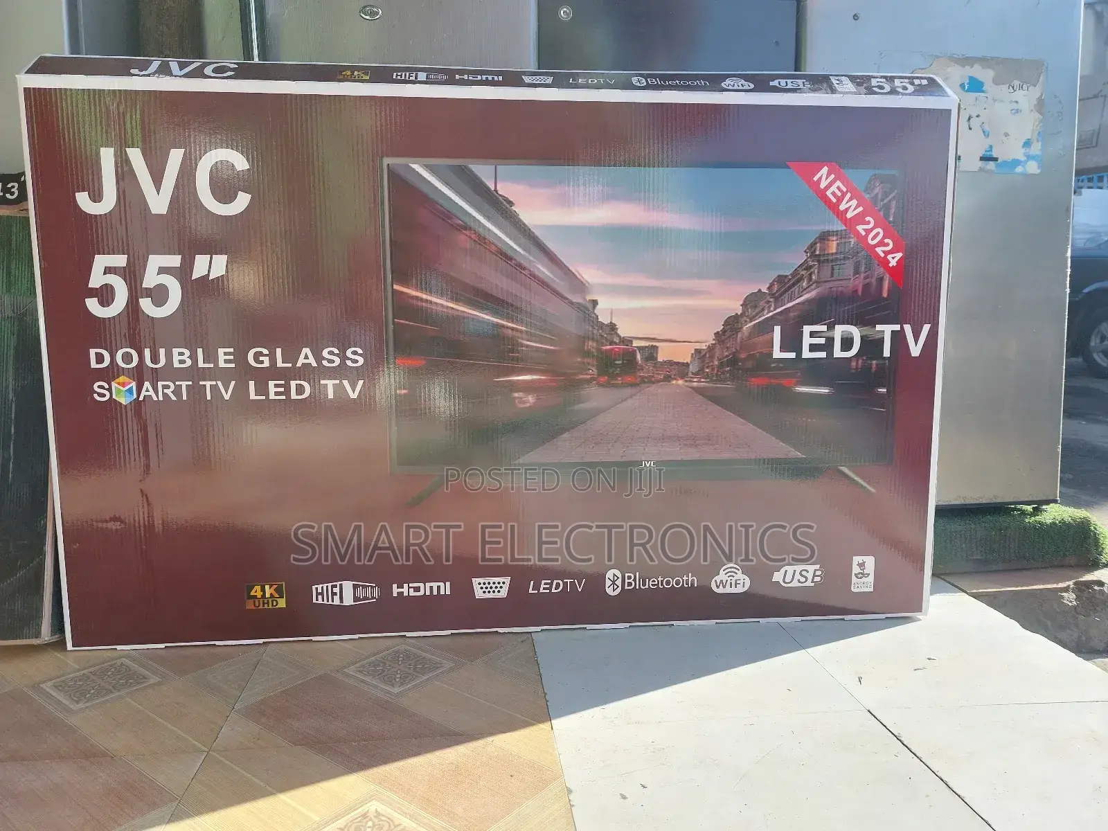 JVC 55 Inch TV Double Glass Smart