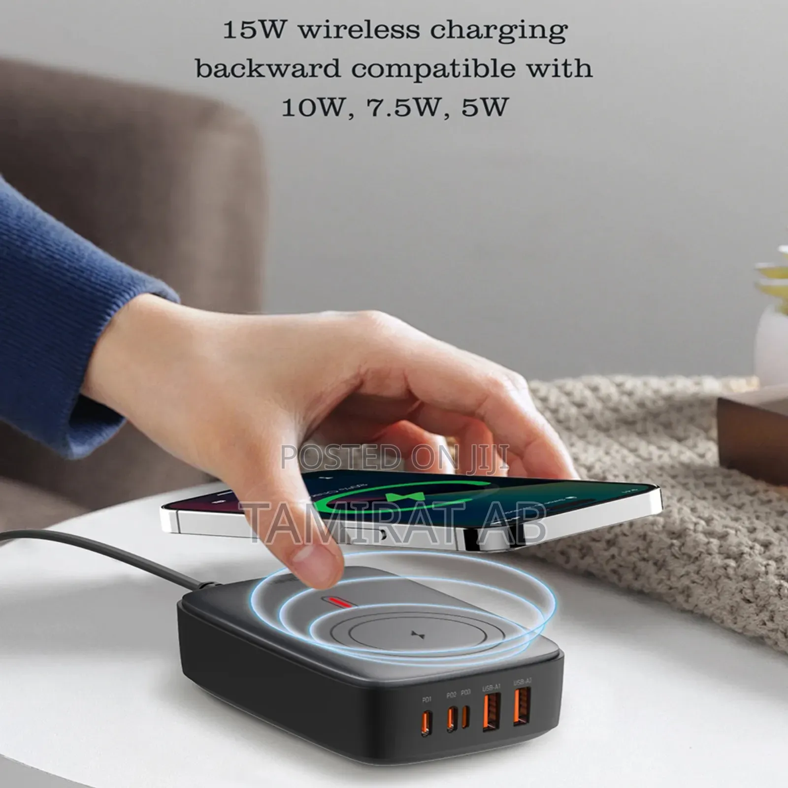 140W Multiport Desktop Charger and Support Wireless Charging