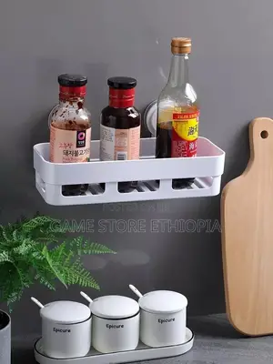 Sticky Bath Caddies ለጠባብ መፀዳጃ ቤት ግርግዳ ላይ የሚጣበቅ የባኞ ቤት መደርደሪያ
