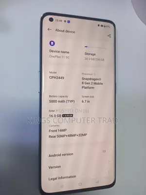 New OnePlus 11 256 GB Gray