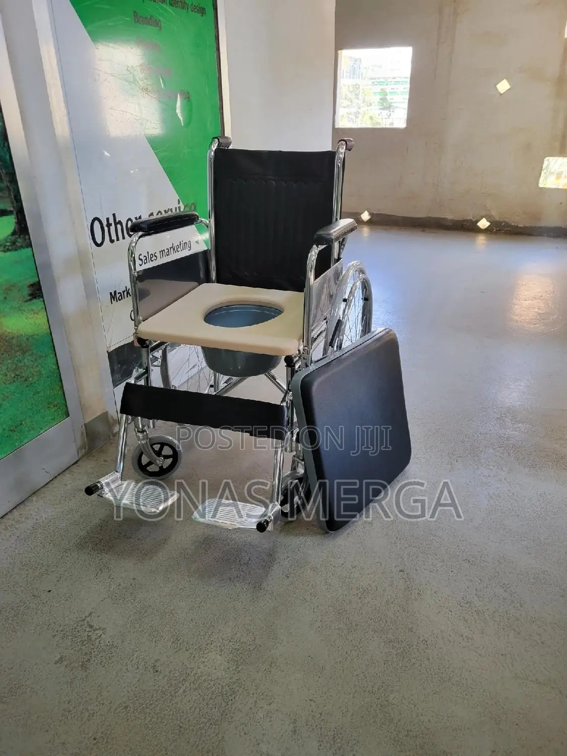 Shower+Toilet+Transport Wheelchairዌልቼር0፧Wheelchair~€€ዊልቼር