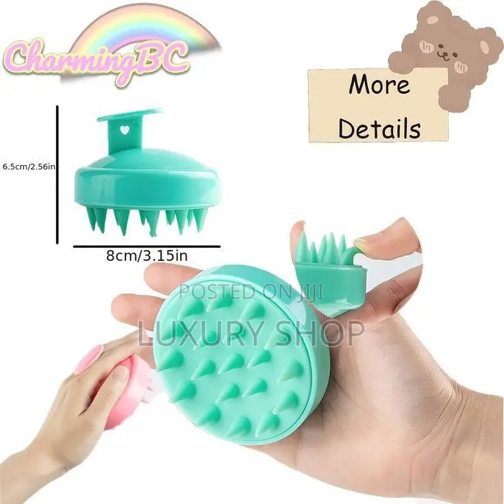 Wet and Dry 
Silicon Hair Scalp Massager Shampoo Brush