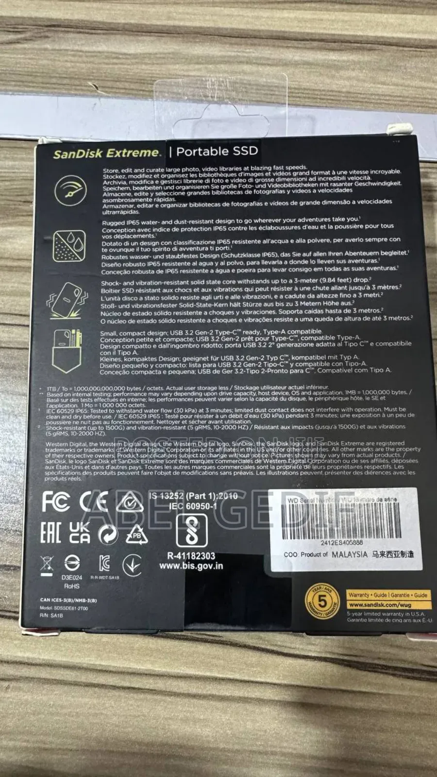 External Extreme SSD 2tb