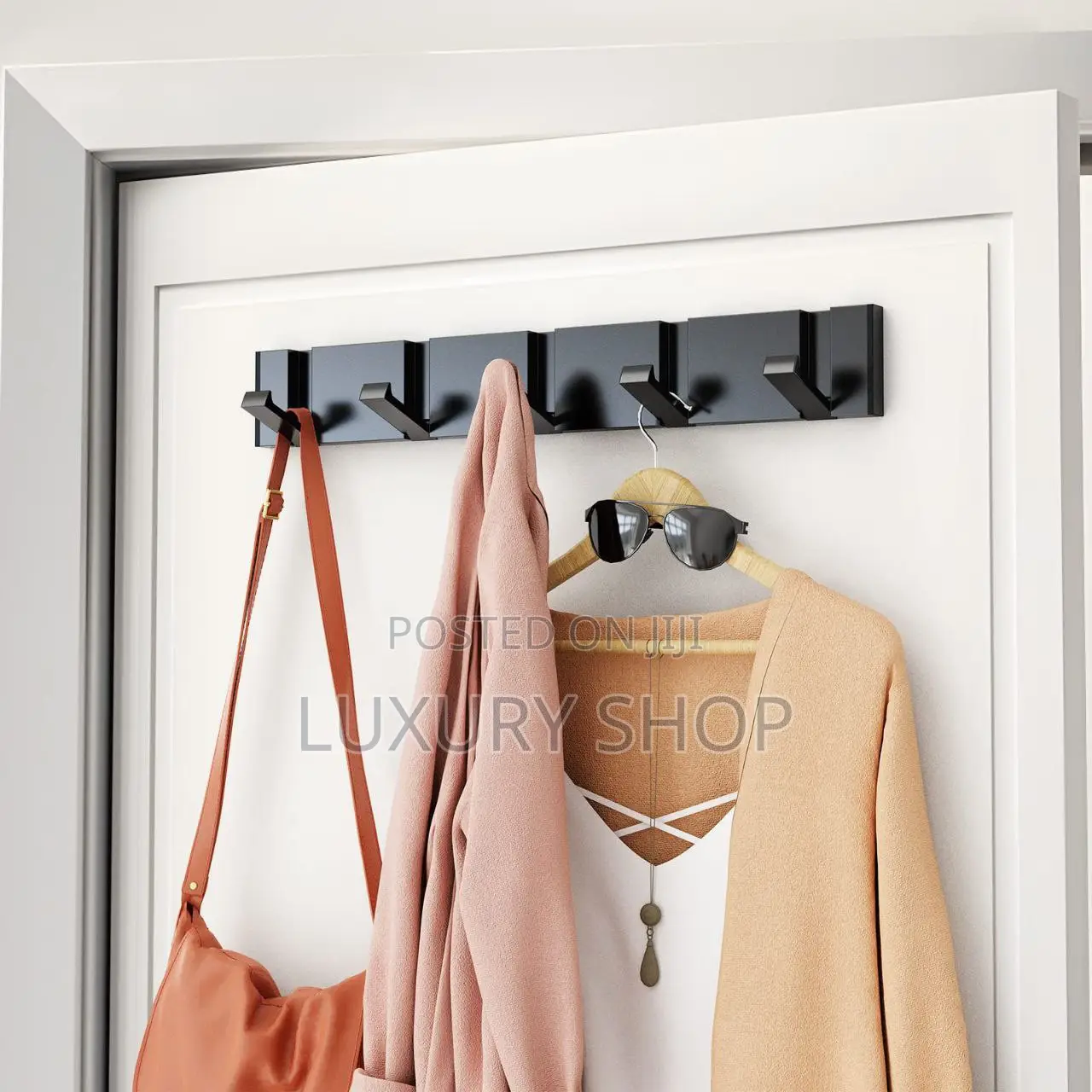 Flat Metal and Lace With 6 Over the Door Hook