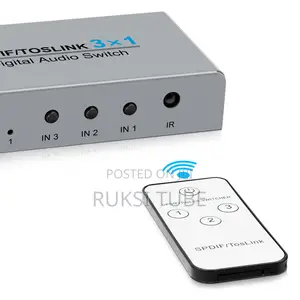 Wiistar 3 Port Digital Optical Audio Switch 3 In 1 Out SPDIF