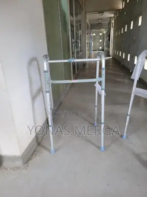 Photo - Mildsteel Height Adjustable Folding Walker for Adult Patient