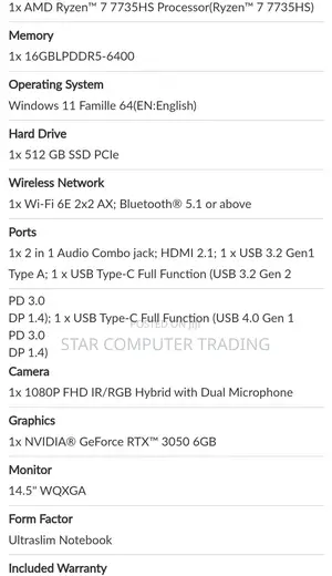 New Laptop Lenovo IdeaPad 720S 16GB AMD Ryzen 7 SSD 512GB