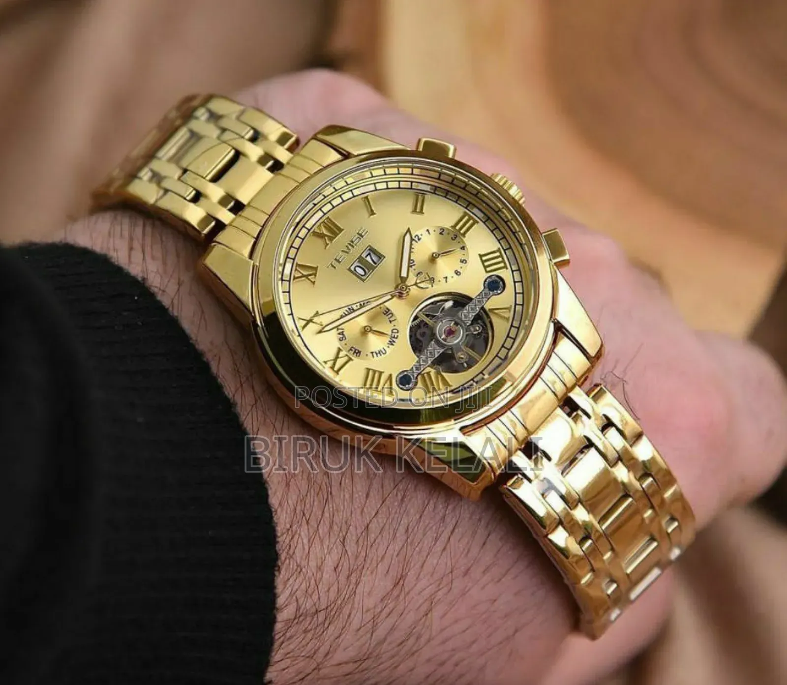 Tevise Automatic Full Golden Watch