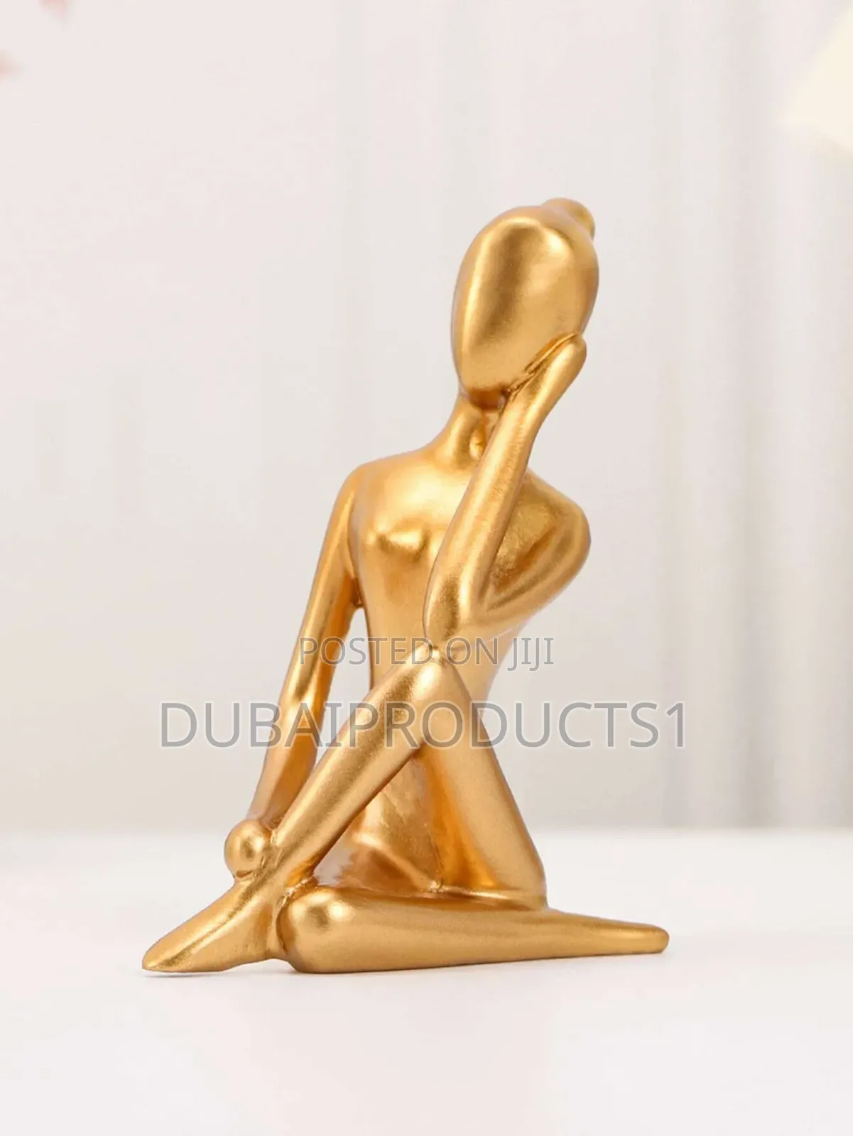 Modern Human Figure Sitting Pose Resin Ornaments Decorations