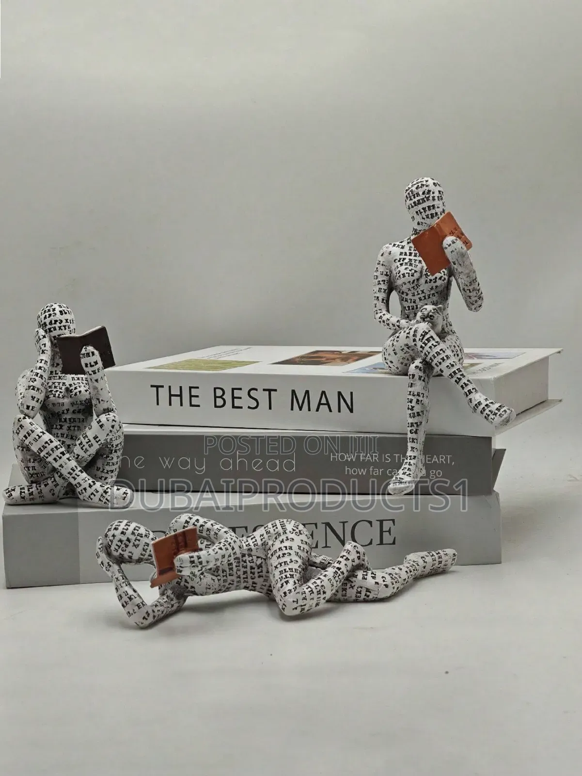 Modern Human Figure Sitting Pose Resin Ornaments Decorations