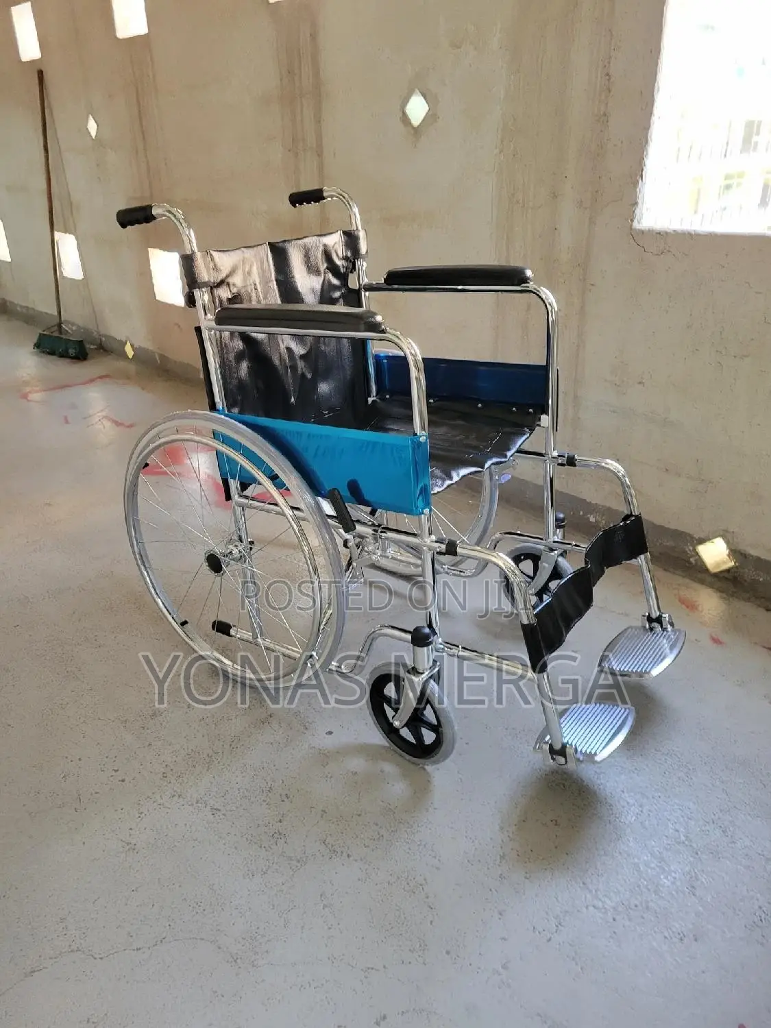 Folding Wheelchair/Rexin Type Backrest Seatዌልቼር+Wheelchair