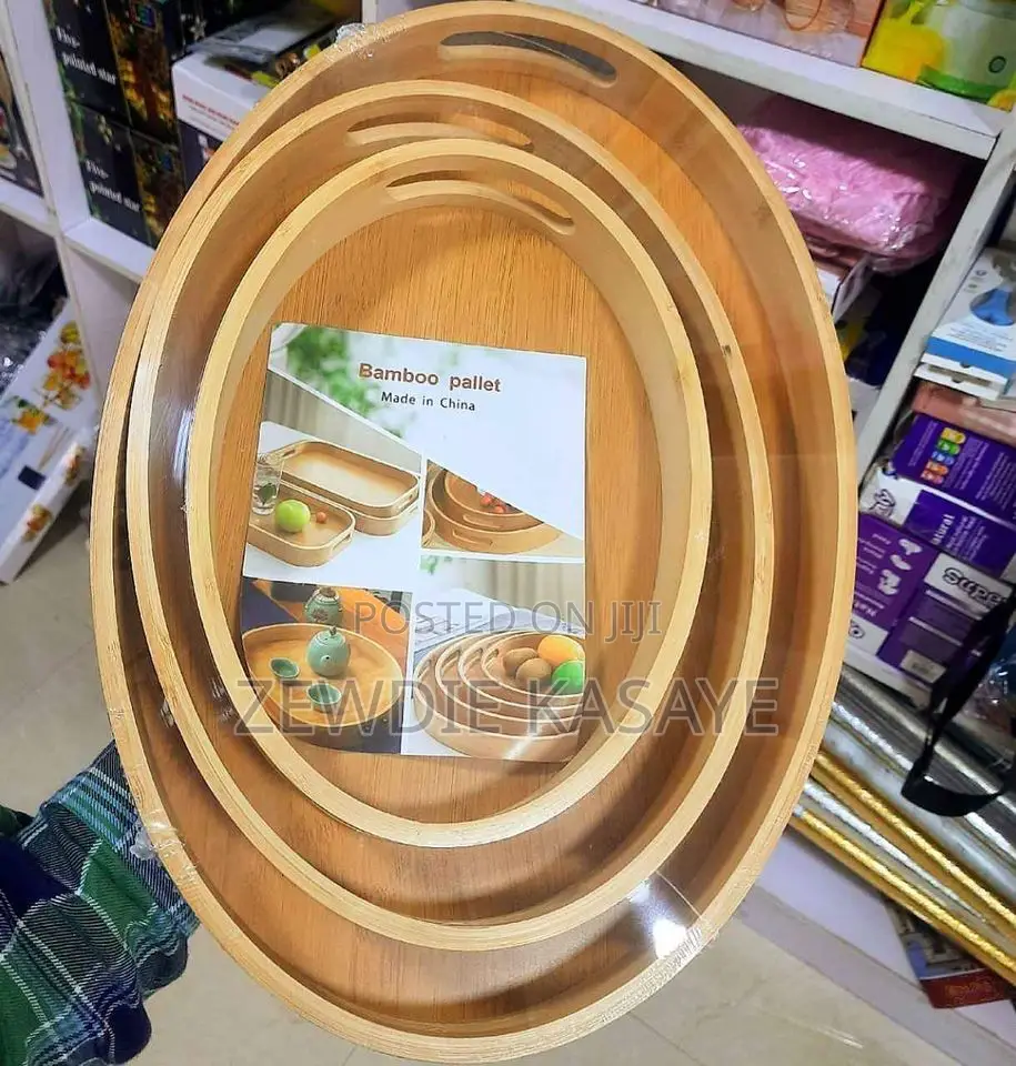 3 Set Bamboo Serving Tray