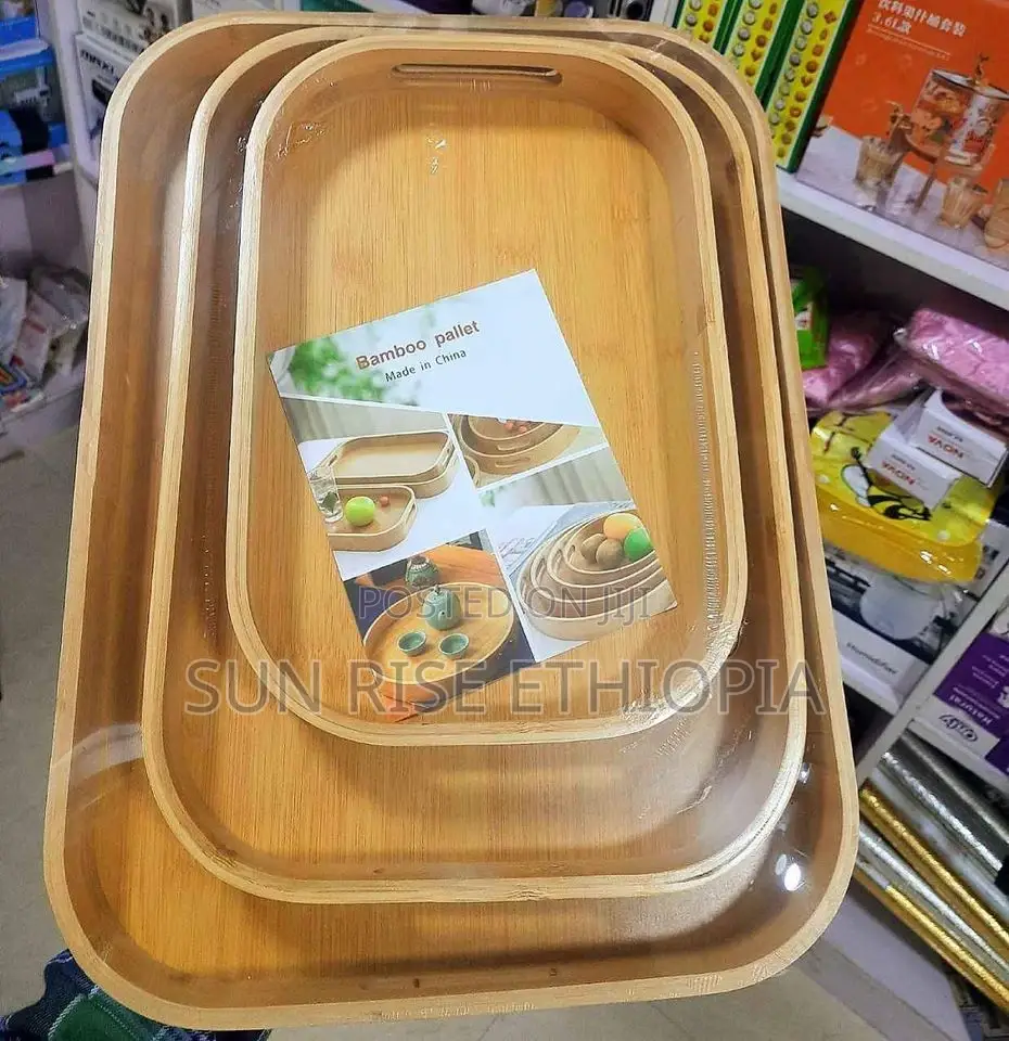 3 Set Bamboo Serving Tray