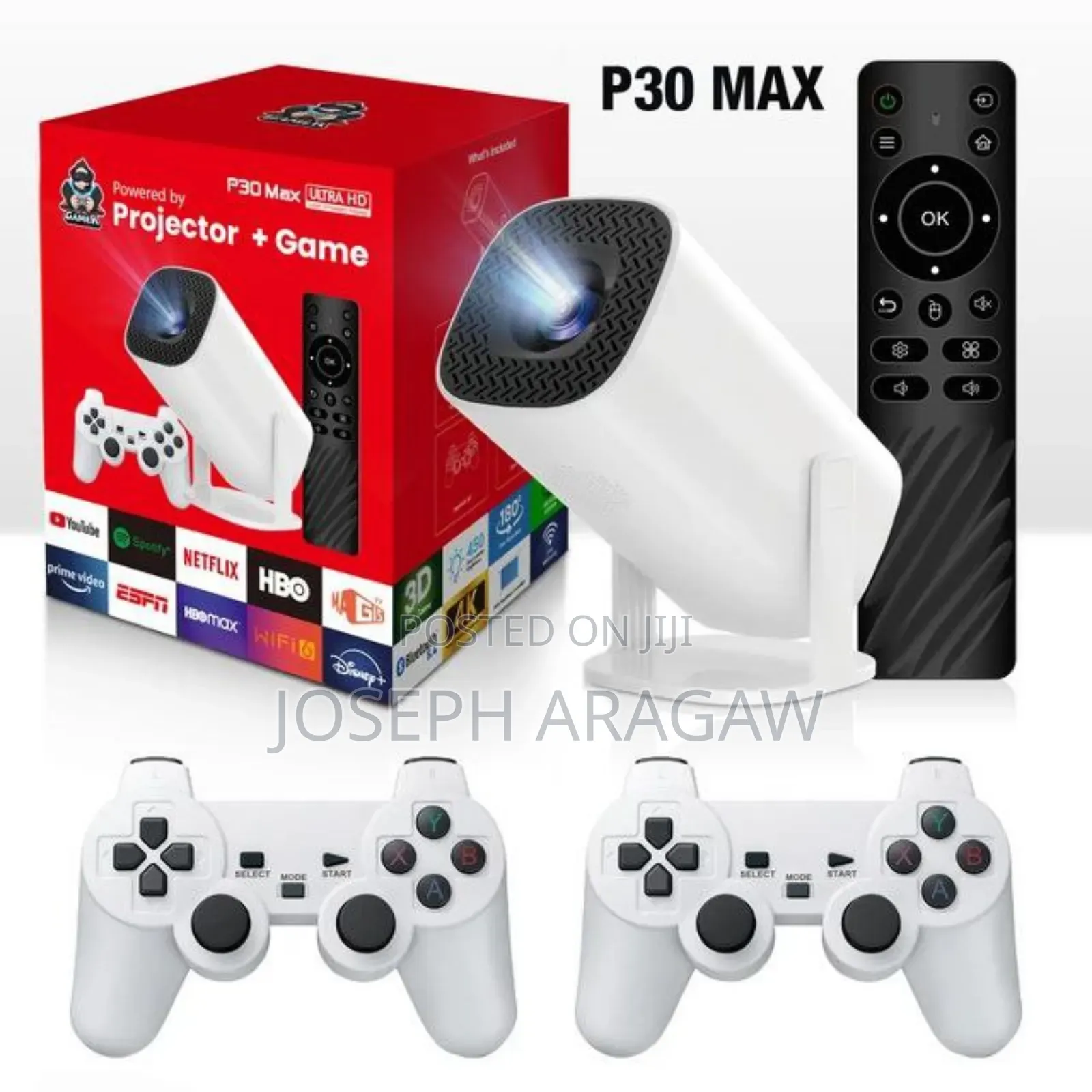 Hd Smart Projector With Two Gaming Joystick