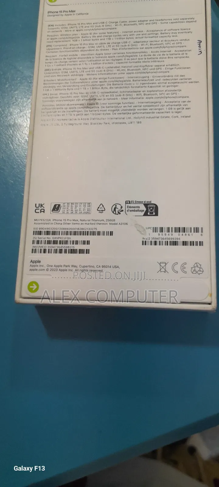 New Apple iPhone 15 Pro Max 512 GB Gray