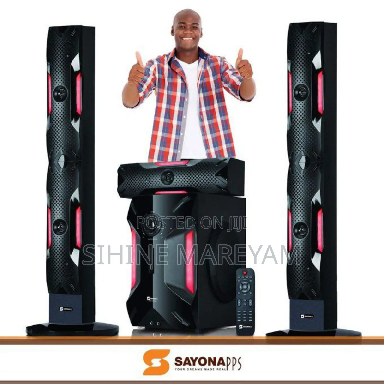 Brand Sayona Apps
18000w
Multimedia Speaker
USB,FM,Bluetooth