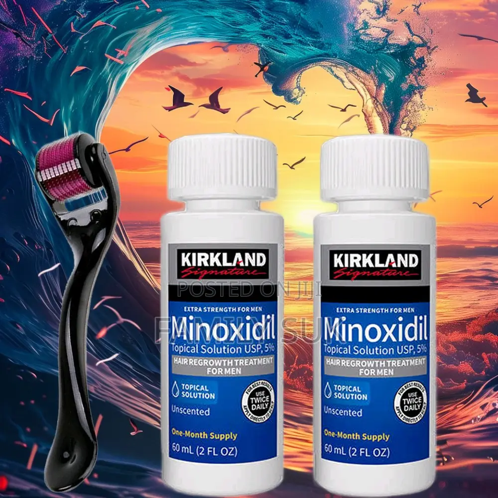 Minoxidil With Derma Roller Package